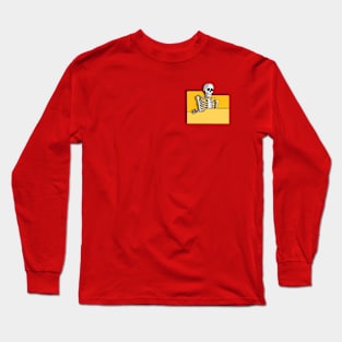 Skeleton Folder Icon Long Sleeve T-Shirt